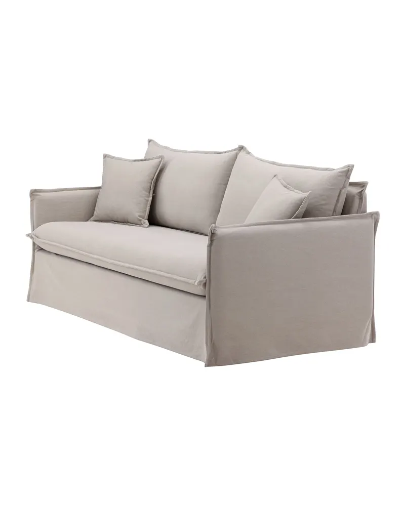 Nova 3-Sitzer-Sofa mit abnehmbarem Bezug in Braun, Gestell Schwarz, Ansicht 2