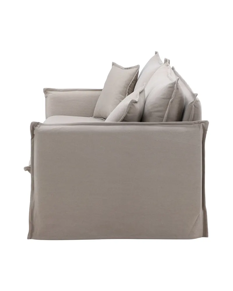 Nova 3-Sitzer-Sofa mit abnehmbarem Bezug in Braun, Gestell Schwarz, Ansicht 3