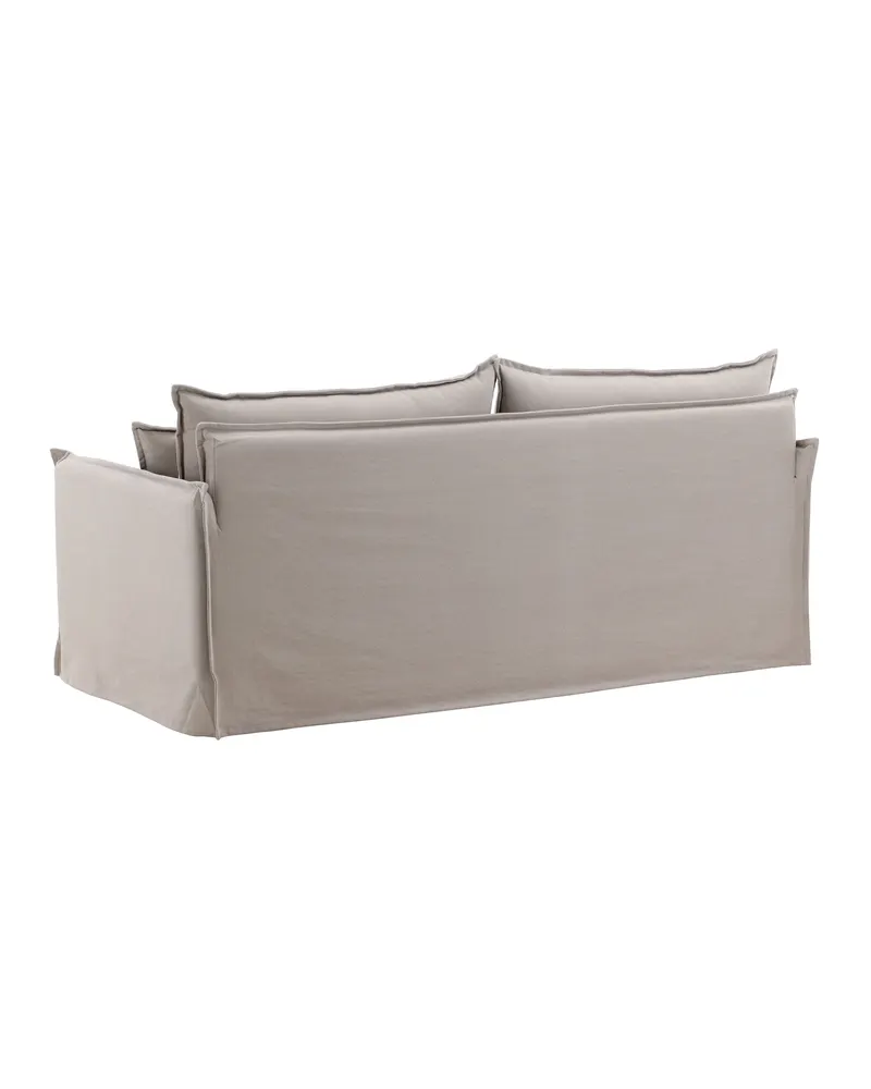 Nova 3-Sitzer-Sofa mit abnehmbarem Bezug in Braun, Gestell Schwarz, Ansicht 4
