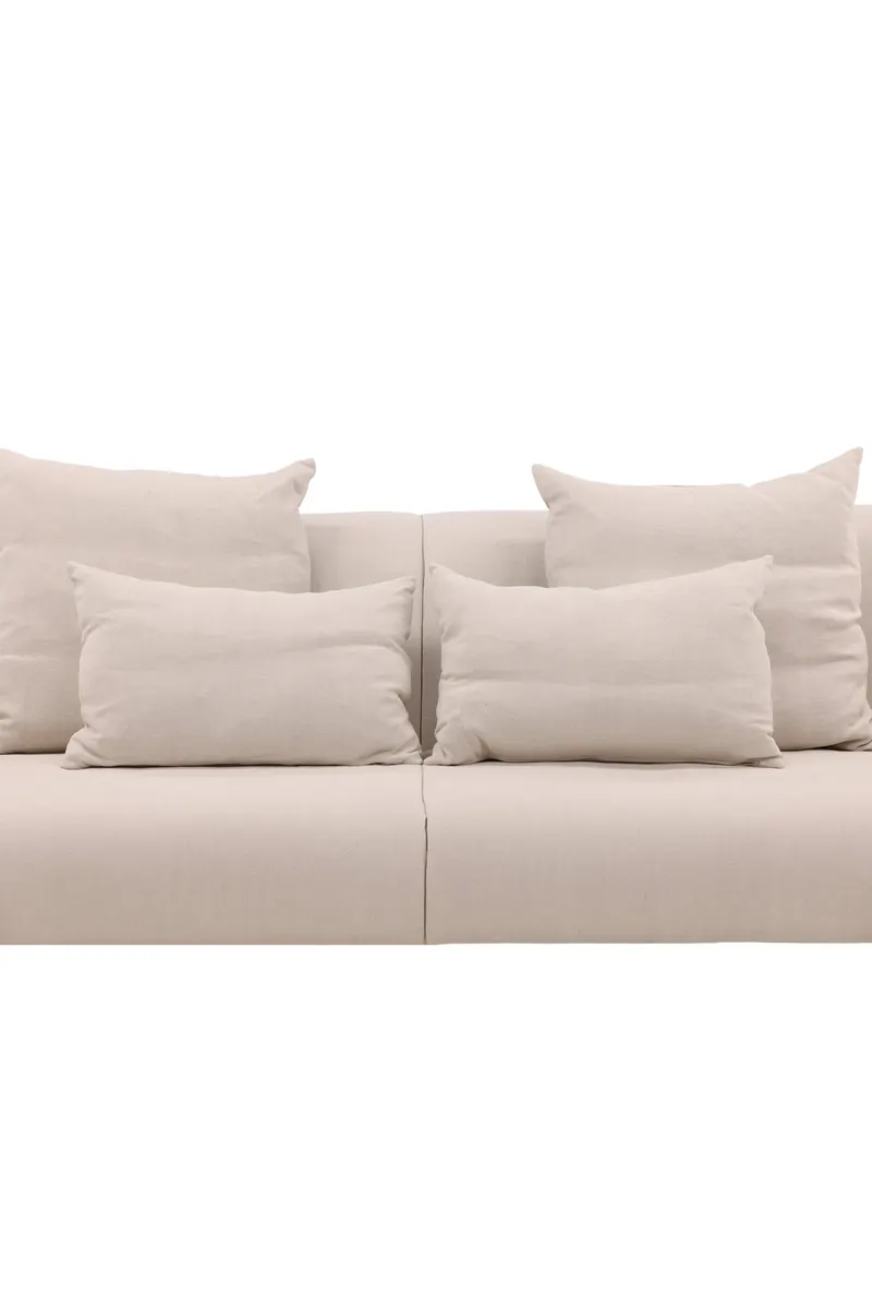 Öckerö Sofa in Leinenoptik auf weißen Stahlbeinen, Ansicht 10