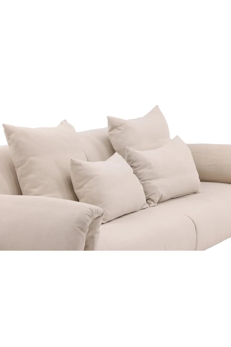 Öckerö Sofa in Leinenoptik auf weißen Stahlbeinen, Ansicht 15