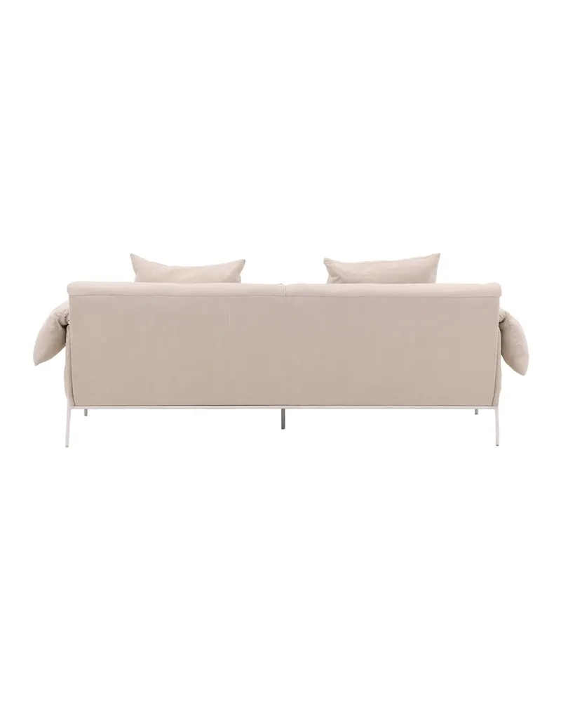 Öckerö Sofa in Leinenoptik auf weißen Stahlbeinen, Ansicht 9