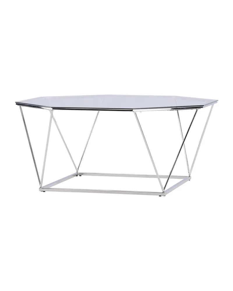 Österlen runder Couchtisch aus Glas mit Stahlgestell, Ansicht 6