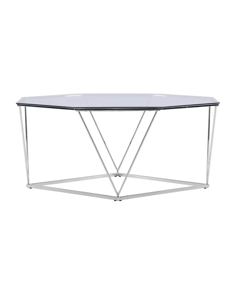 Österlen runder Couchtisch aus Glas mit Stahlgestell, Ansicht 7