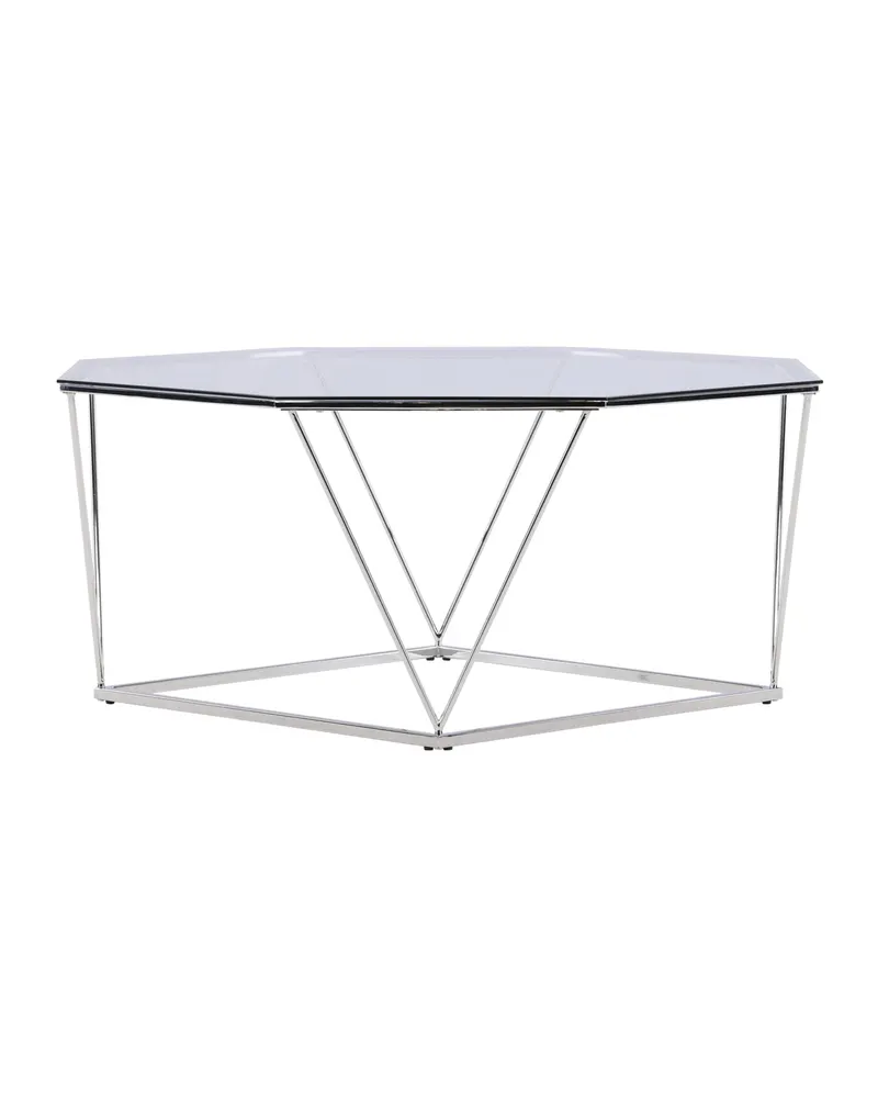 Österlen runder Couchtisch aus Glas mit Stahlgestell, Ansicht 4