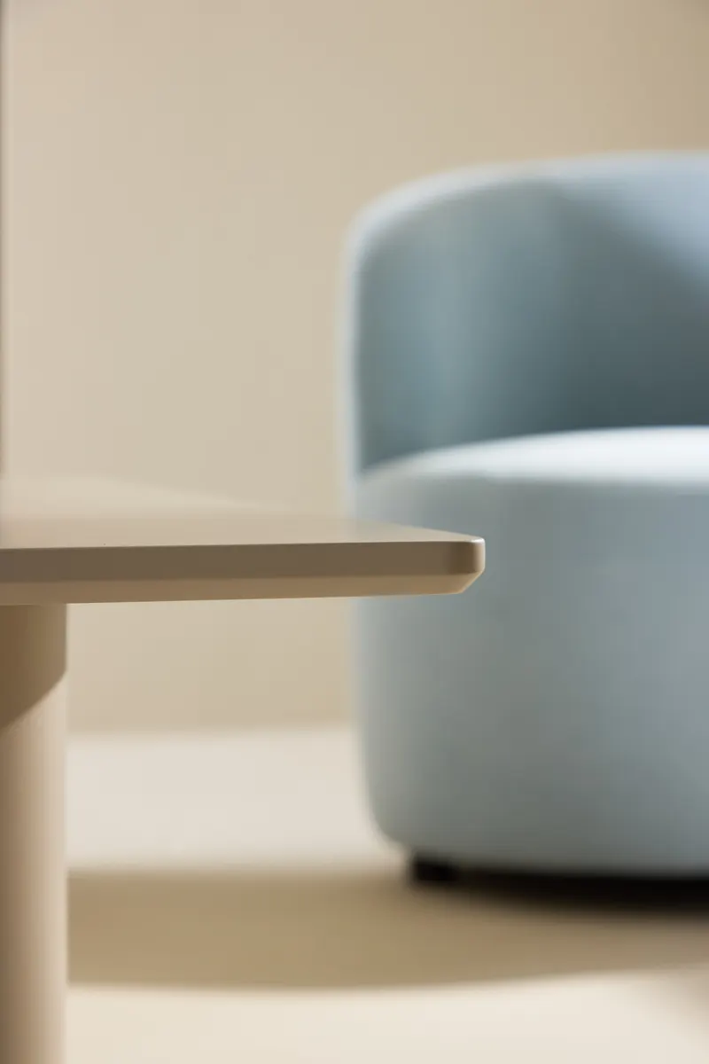 Olivia rechteckiger Couchtisch in Beige, im Wohnraum, Ansicht 4