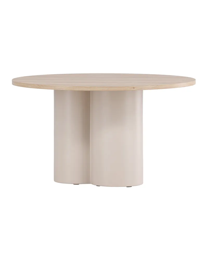 Olivia runder Couchtisch in Whitewash, Gestell Beige, Ansicht 10