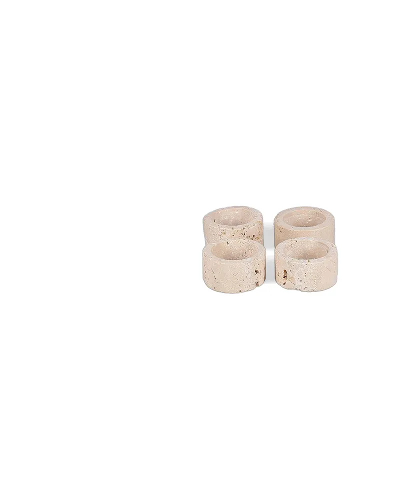 Opus Serviettenring in Travertin, Beige, Ø 5 cm, Travertin
