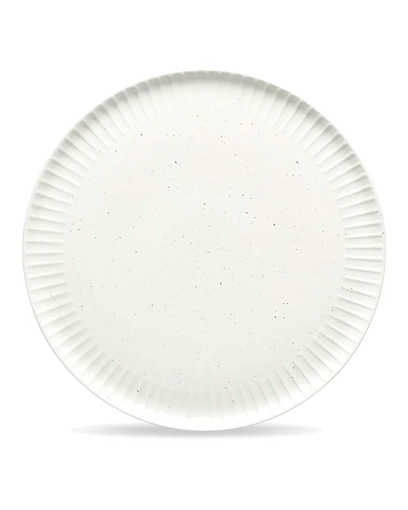 Ora Gloss Teller aus New Bone China mit Rillenrelief
