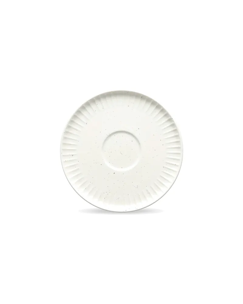 Ora Gloss Untertasse aus New Bone China mit Relief, Ø 14,5 cm