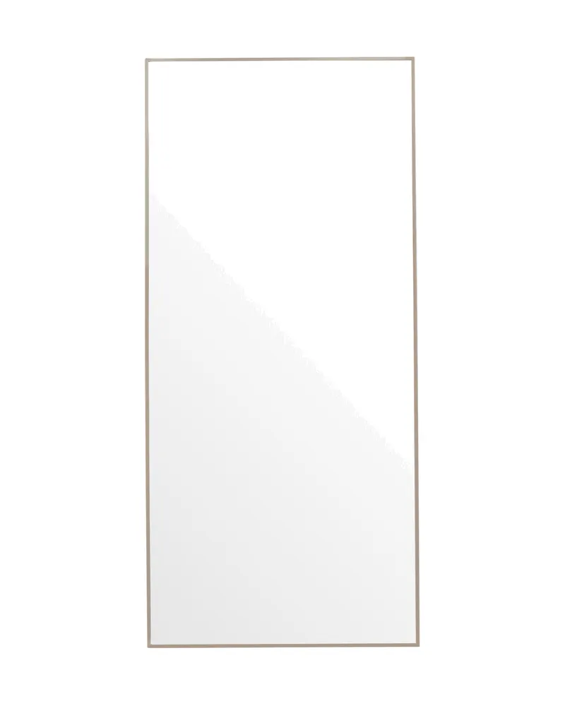 Orlando Wandspiegel, rechteckig mit schmalem Rahmen, Beige