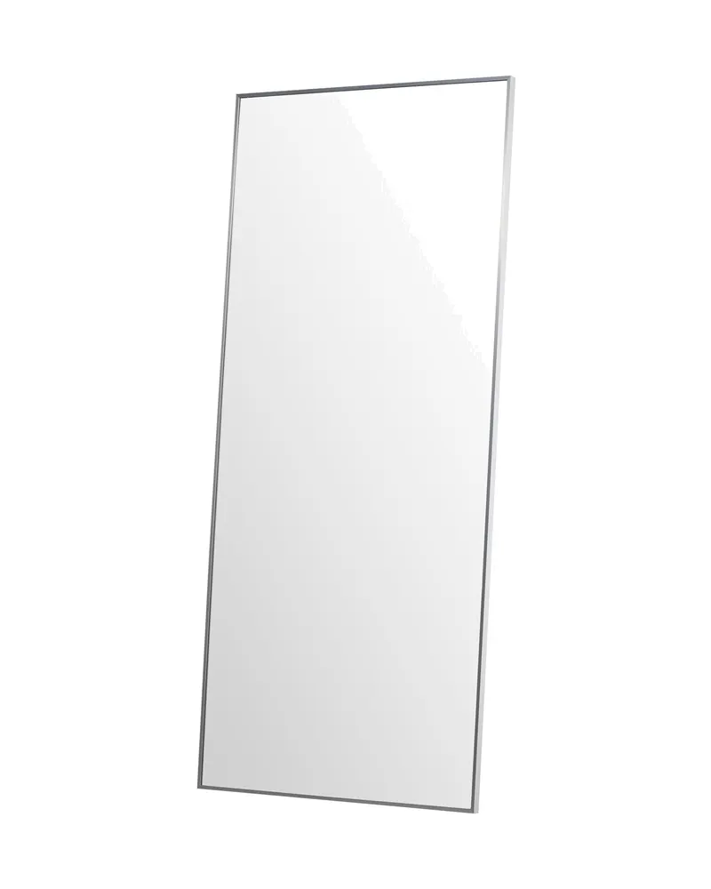 Orlando Wandspiegel, rechteckig mit schmalem Rahmen in 3 × 190 × 85 cm, Silber, Ansicht 2