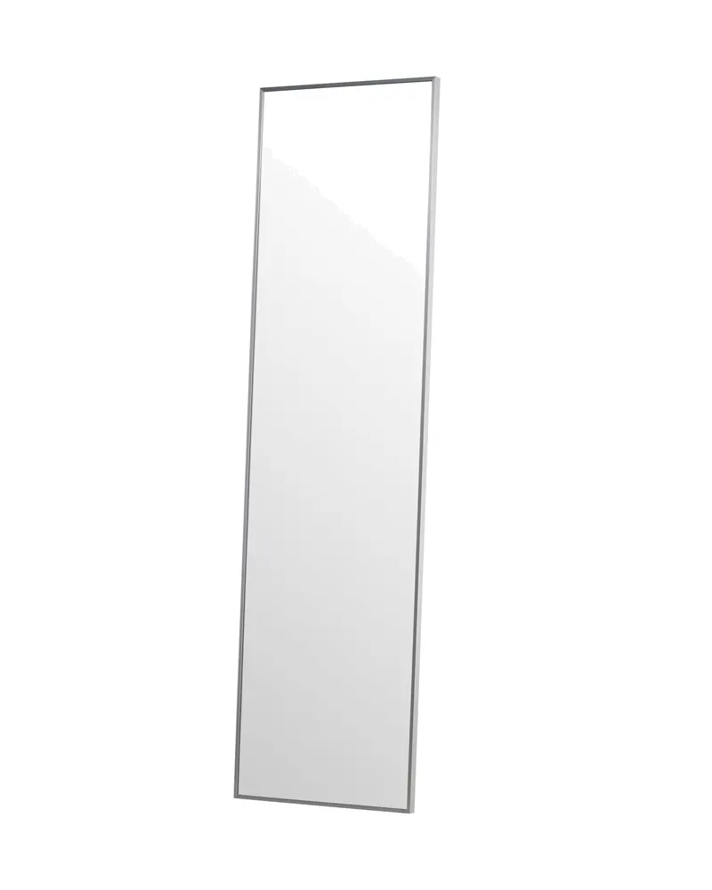 Orlando Wandspiegel, rechteckig mit schmalem Rahmen in 3 × 195 × 55 cm, Silber, Ansicht 2