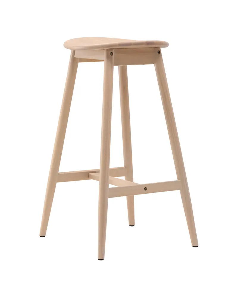 Orust Barhocker aus Kautschukholz mit ovalem Sitz, Ansicht 6