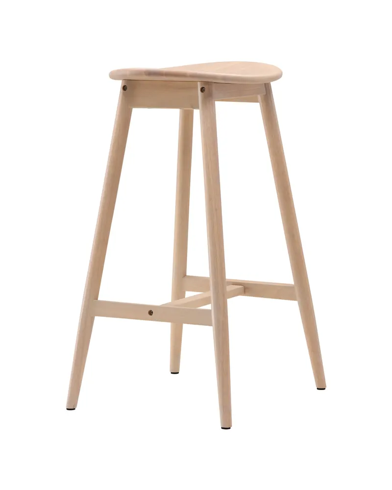 Orust Barhocker aus Kautschukholz mit ovalem Sitz, Ansicht 8