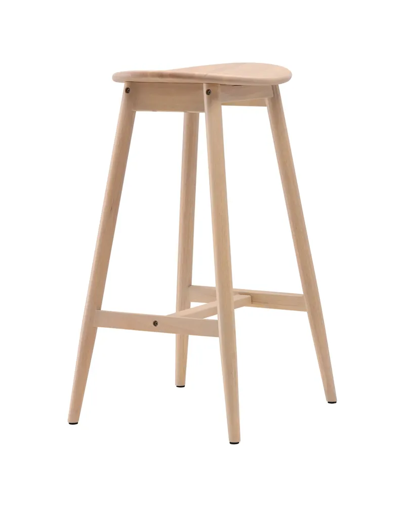 Orust Barhocker aus Kautschukholz mit ovalem Sitz, Ansicht 2