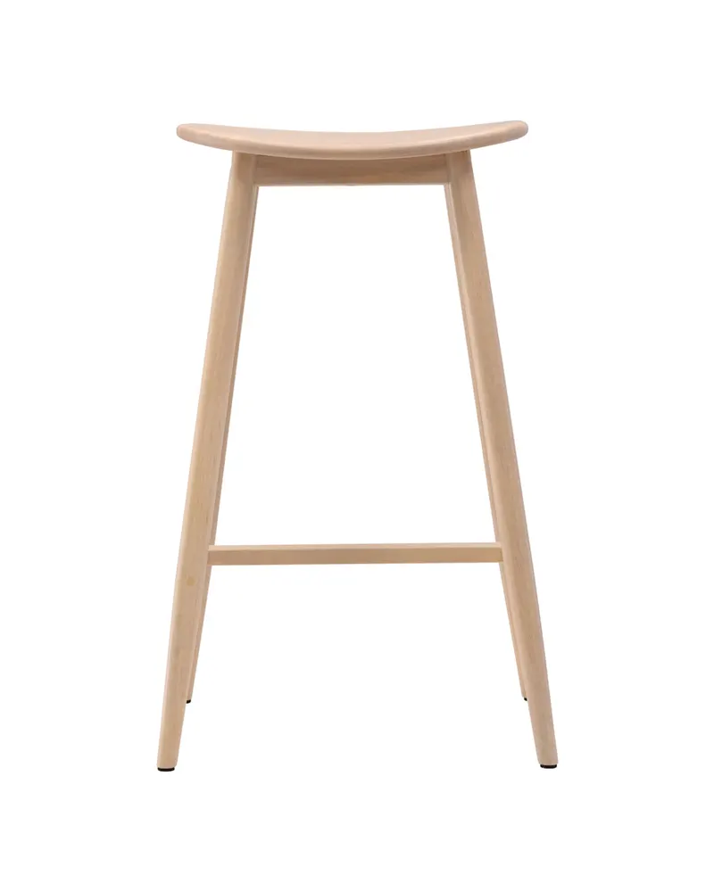 Orust Barhocker aus Kautschukholz mit ovalem Sitz, Ansicht 4