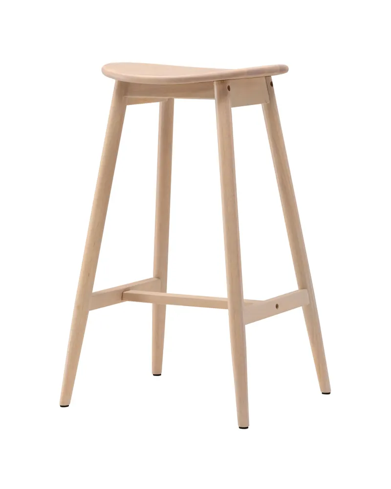 Orust Barhocker aus Kautschukholz mit ovalem Sitz, Ansicht 5