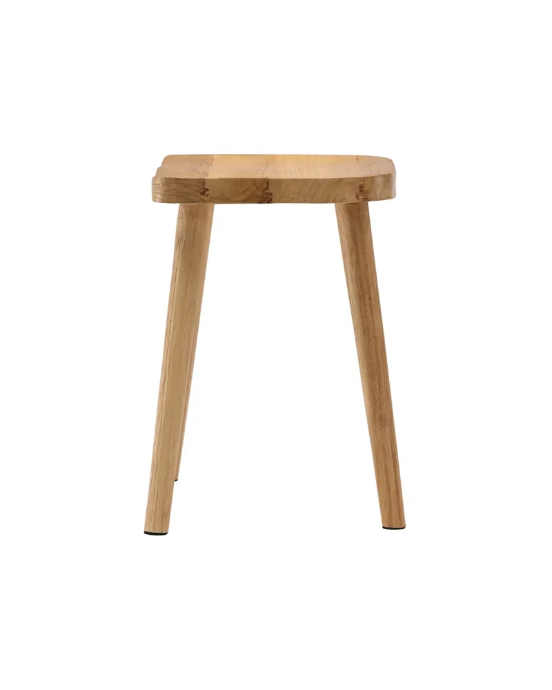 Orust Hocker aus Teak mit ausgestellten Beinen, Ansicht 7