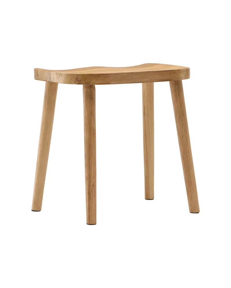 Orust Hocker aus Teak mit ausgestellten Beinen, Ansicht 9