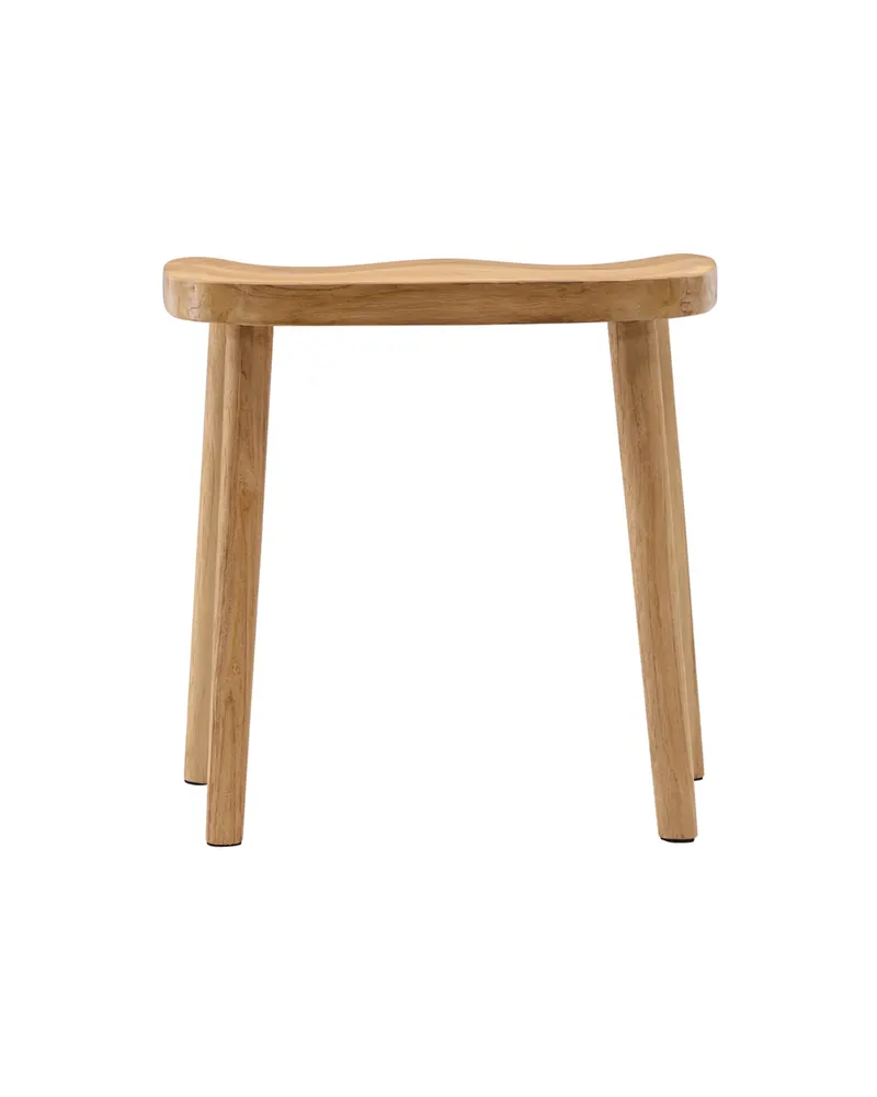 Orust Hocker aus Teak mit ausgestellten Beinen, Ansicht 10