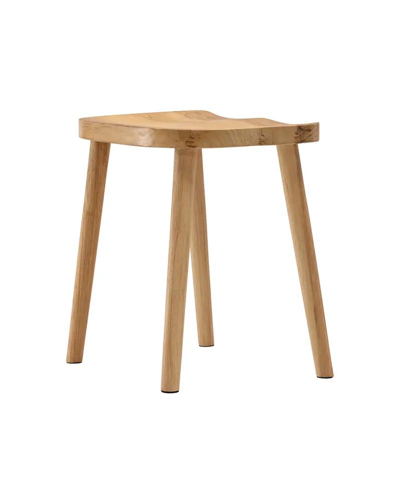 Orust Hocker aus Teak mit ausgestellten Beinen, Ansicht 12