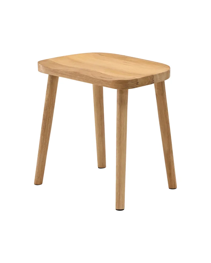 Orust Hocker aus Teak mit ausgestellten Beinen, Ansicht 13