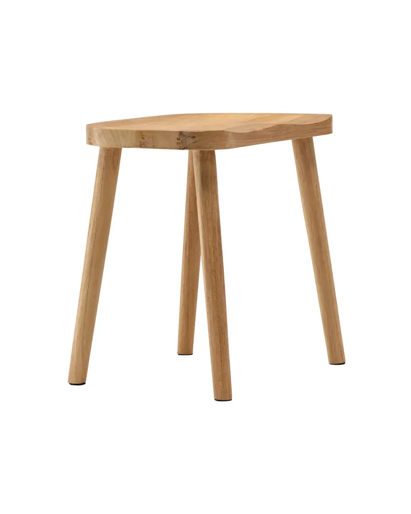 Orust Hocker aus Teak mit ausgestellten Beinen, Ansicht 2