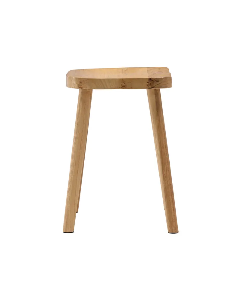 Orust Hocker aus Teak mit ausgestellten Beinen, Ansicht 3