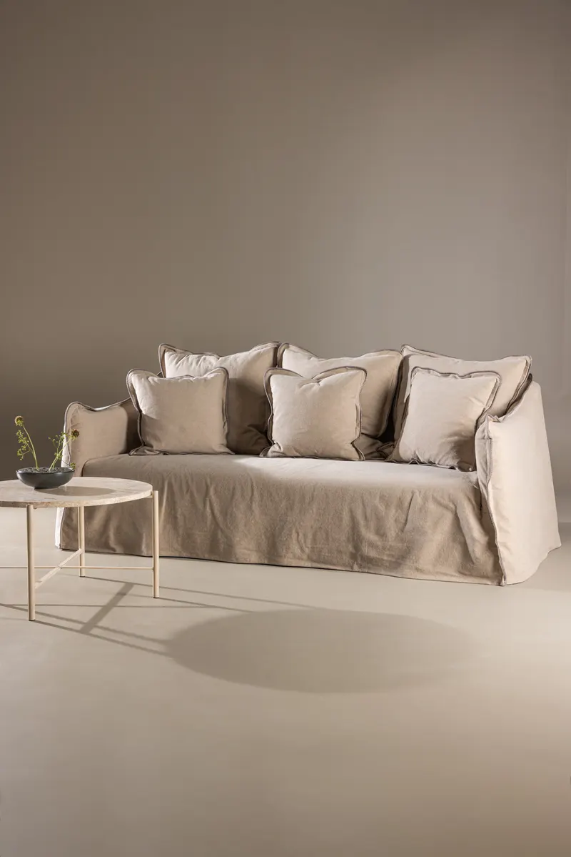 Oskarshamn 3-Sitzer-Sofa mit Baumwollbezug, im Wohnraum, Ansicht 1