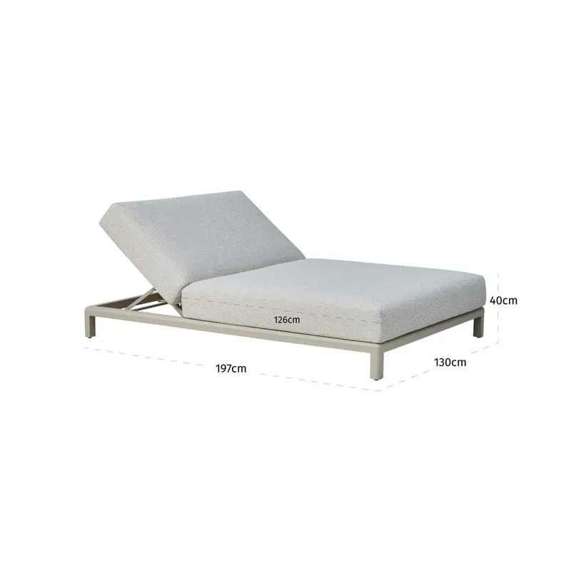 Outdoor-Daybed Kempinski, Ecru von Richmond Interiors, Maßzeichnung 10
