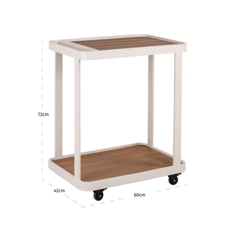 Outdoor-Servierwagen Spritz, Beige von Richmond Interiors, Maßzeichnung 11