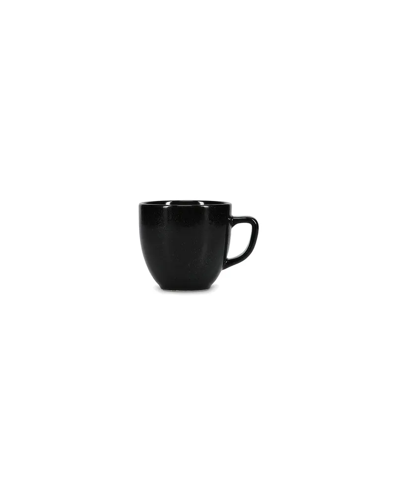 Ovio Tasse aus Porzellan mit 200 ml für Tee und Kaffee, Dunkelbraun