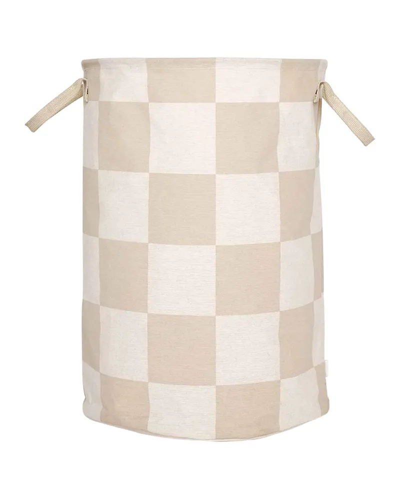 OYOY Chess Wäsche- und Aufbewahrungskorb mit Schachbrettmuster, OYOY Living, Clay / Off-white, Groß, Ansicht 1