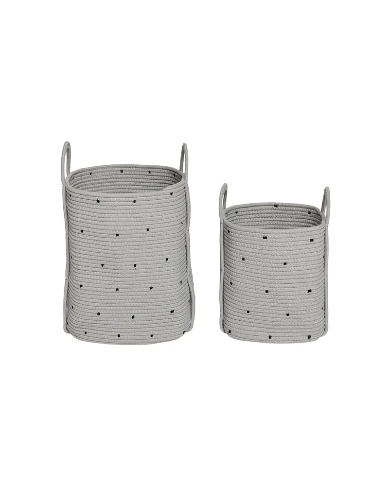 Dot Baumwollseil-Körbe im 2er-Set von OYOY Living, Ton, Ansicht 1