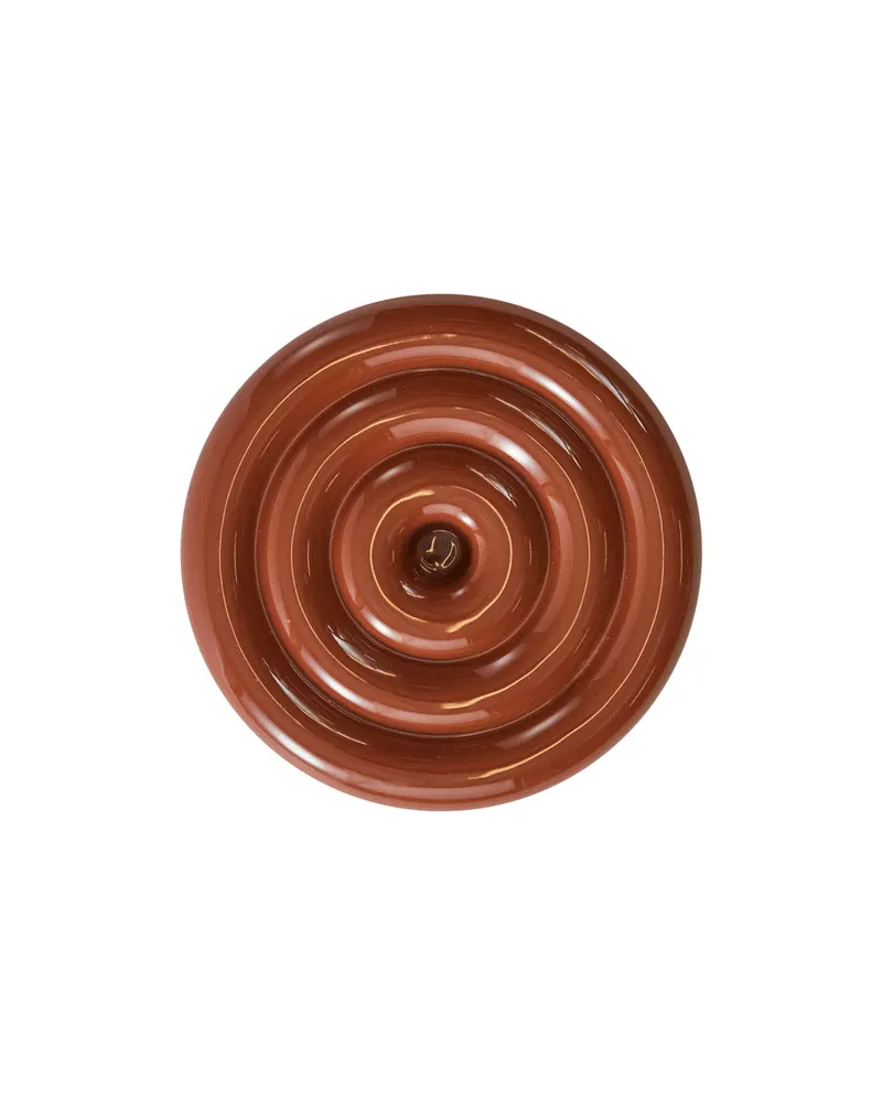 OYOY Savi Low, flacher Kerzenhalter aus Steinzeug, OYOY Living, Muskat, Ø 17 × H 2,5 cm, Ansicht 1