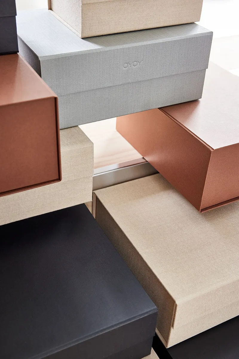 OYOY Living Hako Aufbewahrungsbox A4 aus Karton, Stone, A4-Format, Ansicht 2