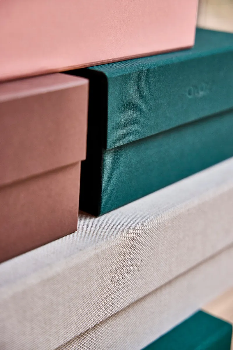 OYOY Living Hako Aufbewahrungsbox A5 im japanisch inspirierten Design, Dunkelgrün, Ansicht 2
