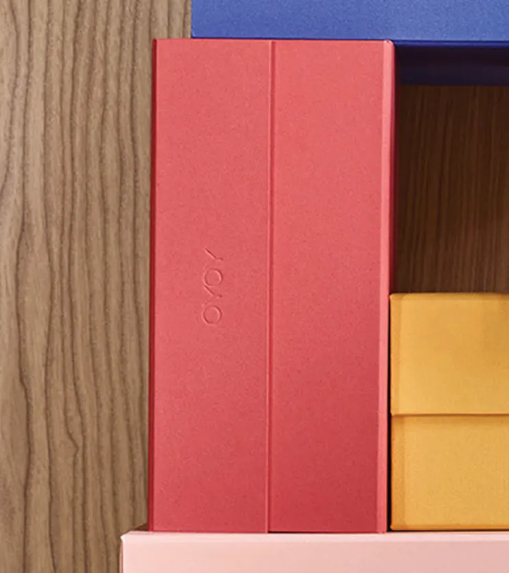 OYOY Living Hako Aufbewahrungsbox A5 im japanisch inspirierten Design, Kirschrot, Ansicht 3
