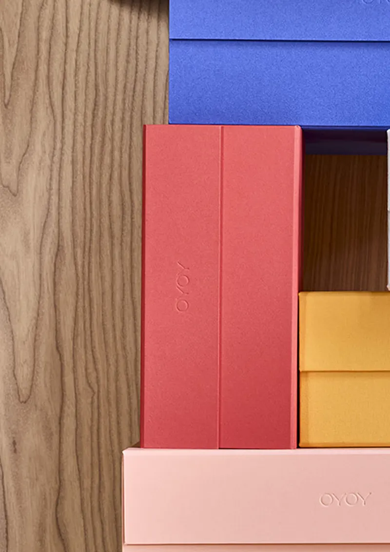 OYOY Living Hako Aufbewahrungsbox A5 im japanisch inspirierten Design, Kirschrot, Ansicht 4