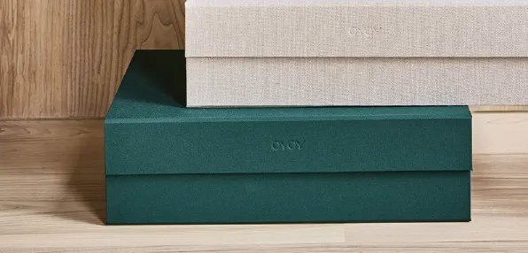 OYOY Hako Aufbewahrungsbox im A3-Format aus Karton und Stoff, OYOY Living, Dunkelgrün, Ansicht 4