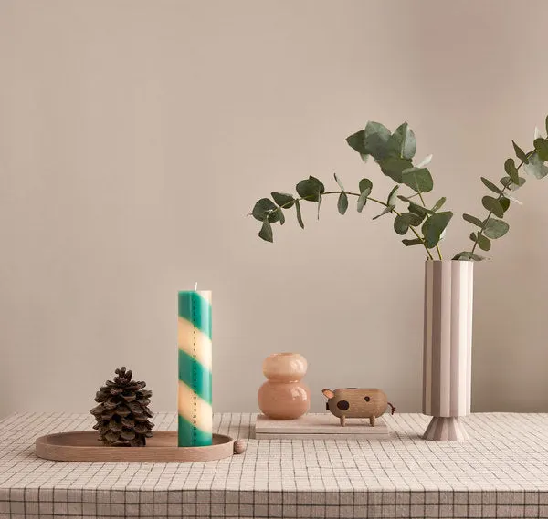 Hohe Toppu Vase aus handgefertigtem Steinzeug, OYOY Living, Tonfarben, Ø 8,5 × H 31 cm, Ansicht 3