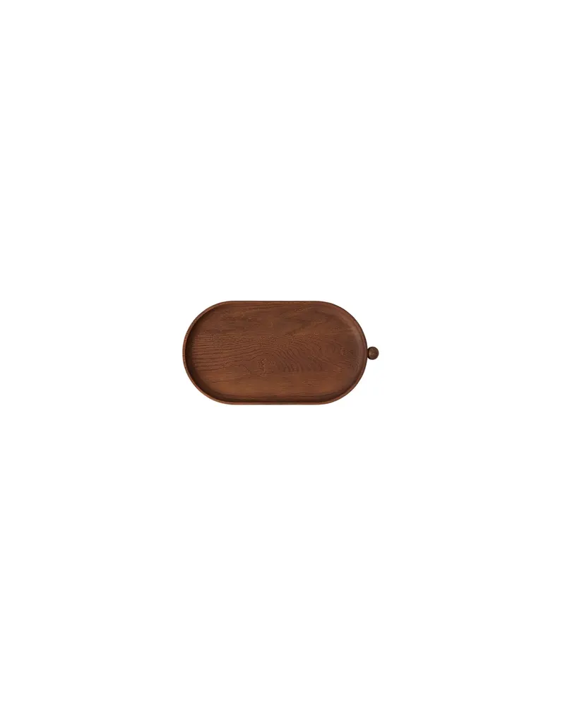 Inka Holztablett aus Eiche von OYOY Living, Dunkel, 34,2 × 18 × 2,3 cm, Ansicht 1
