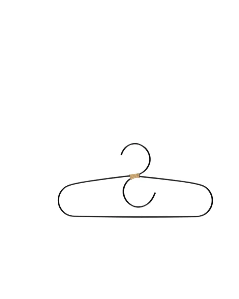 Kleiderbügel Fuku von OYOY Living aus Metall, 2er-Pack, Schwarz, L42 x B42 x H20 cm, Ansicht 1