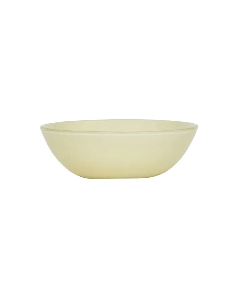 Kojo Glasschale aus mundgeblasenem Glas, Vanille