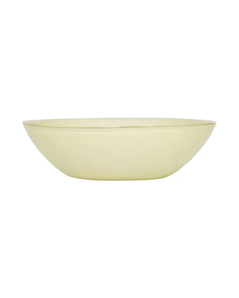 Kojo Glasschale aus mundgeblasenem Glas, OYOY Living, Vanille, Large, Ansicht 1