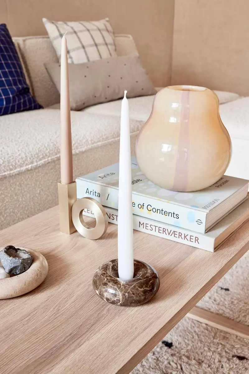 OYOY Living Kojo Vase aus mundgeblasenem Glas, Puder/Rosa, Groß, Ansicht 2