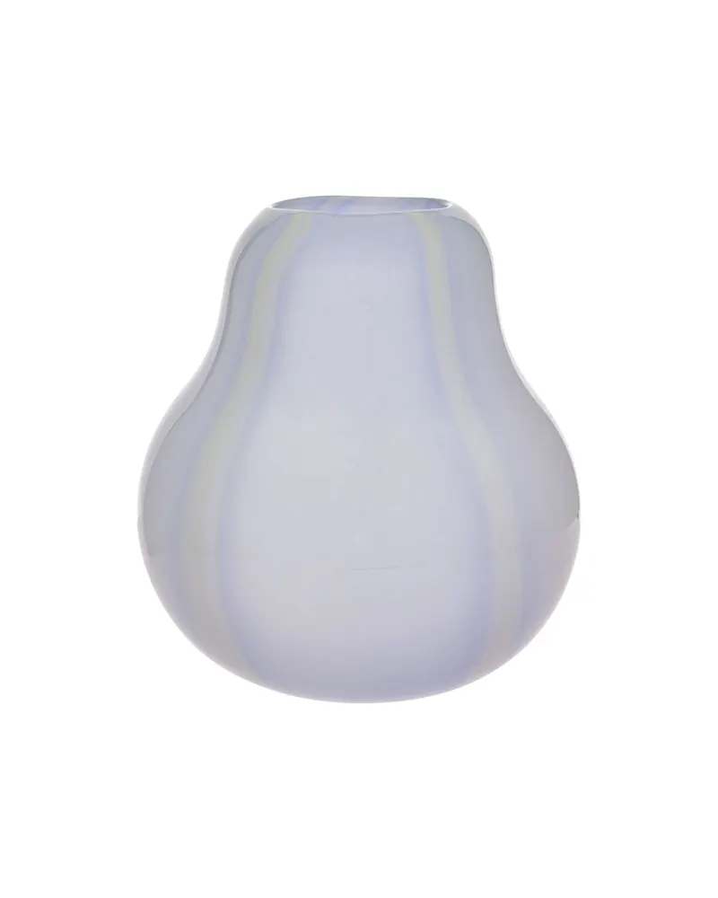 OYOY Living Kojo Vase aus mundgeblasenem Glas, Lavendel/Weiß, Groß, Ansicht 1
