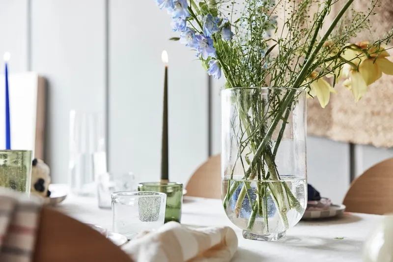 Kuki Glasvase mit Blasenakzenten von OYOY Living, Klar, Groß, Ansicht 3