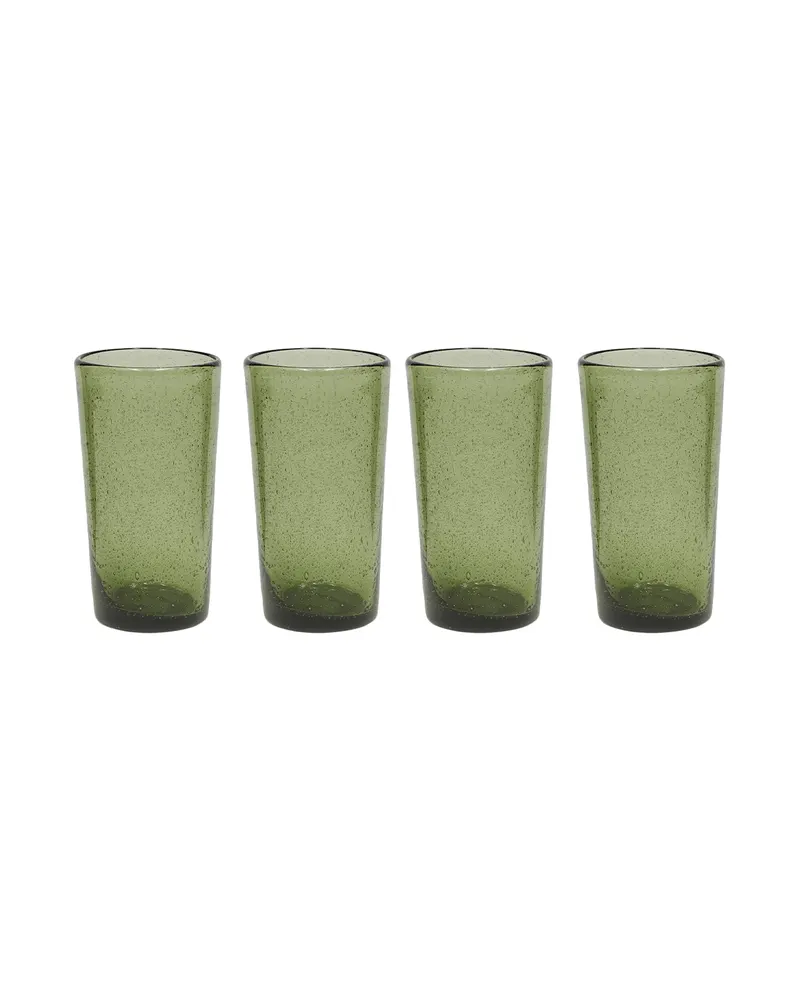 OYOY Kuki Highball-Gläser aus mundgeblasenem Glas, 4er-Set, OYOY Living, Grün, Ansicht 1